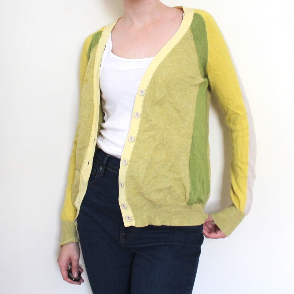 Green Wool Anthropologie Cardigan